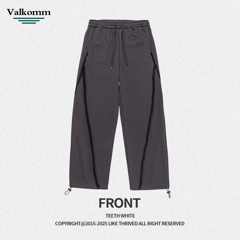 高品质青年宽松休闲牛仔裤，春秋款，纯色拼接直筒设计，免烫透气，适合户外运动