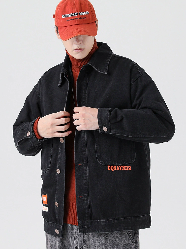 厂家直销青少年宽松牛仔外套，时尚百搭加绒加厚，冬季休闲风格，耐磨免烫处理
