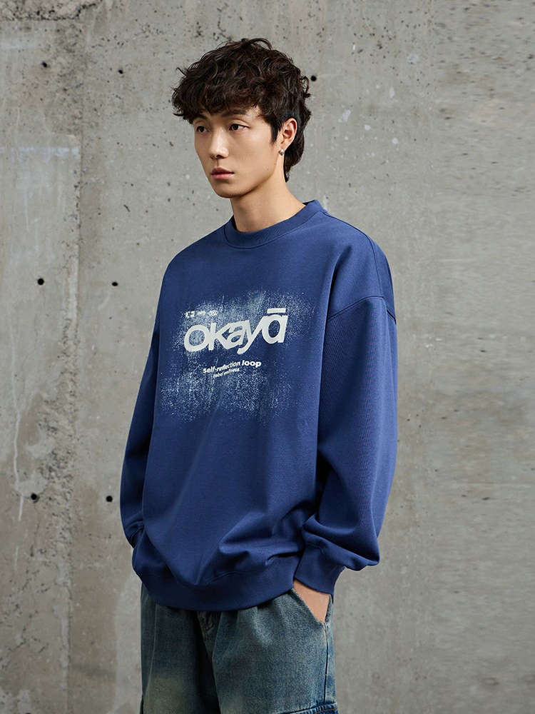 厂家直销男士宽松印花牛仔外套，秋冬休闲风格，多口袋设计