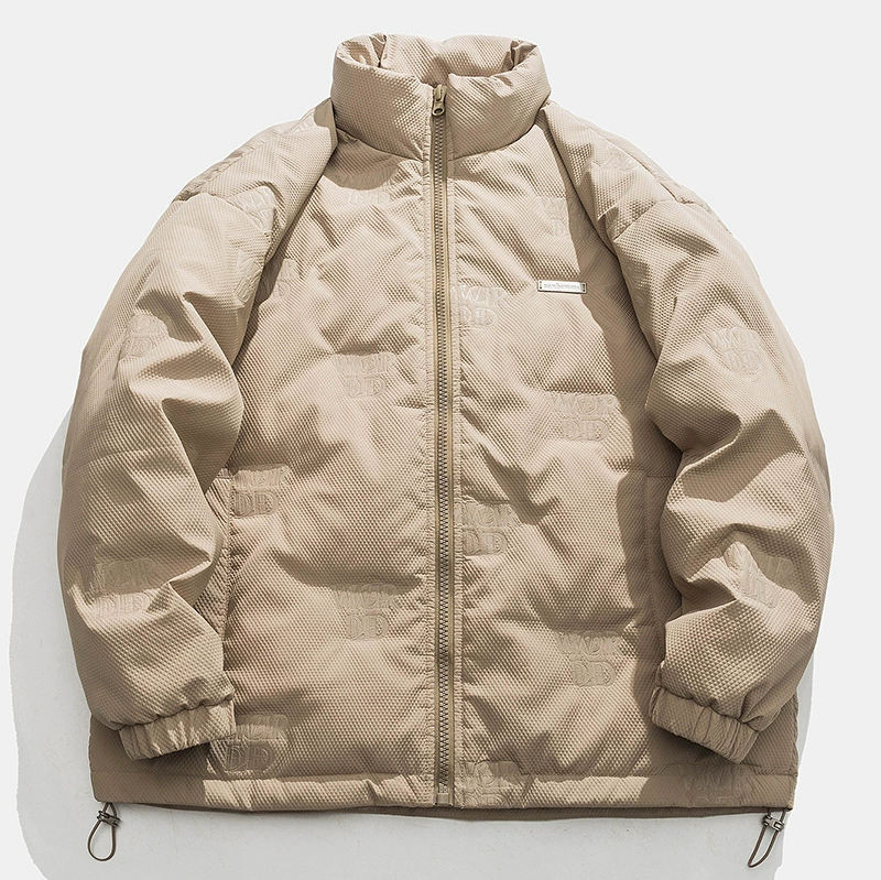 厂家直销男士宽松加厚防风防寒牛仔外套，冬季运动风格，多口袋设计