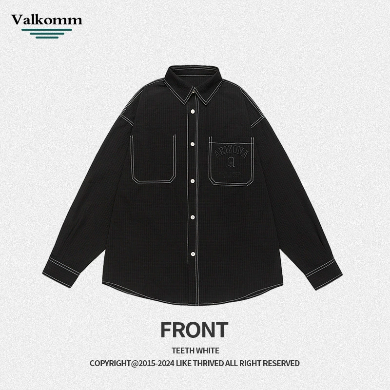 厂家直销男士透气刺绣宽松牛仔外套，春秋休闲薄款高街风格