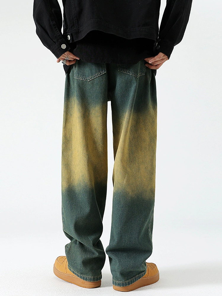 厂家直销男士修身复古风牛仔裤，四季休闲款，经典水洗长裤