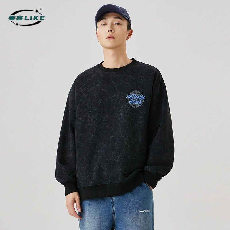 厂家直销男士宽松百搭印花牛仔外套，春秋日常、高街流行风格，数码印花潮流设计