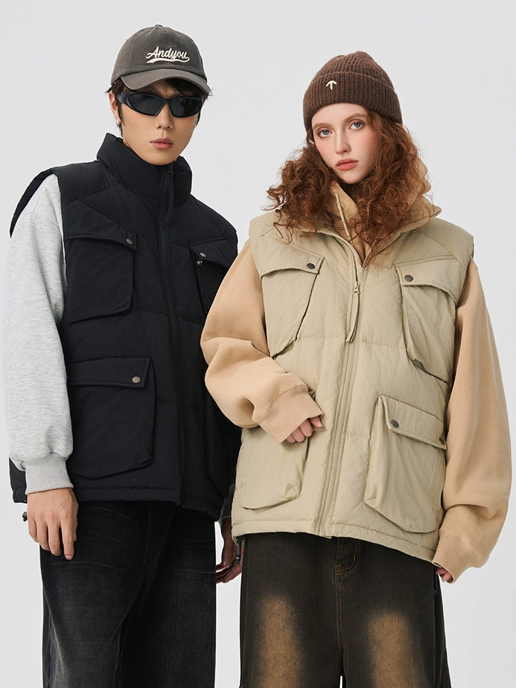 厂家直销男士宽松多口袋牛仔外套，简单时尚，休闲风格，冬季防风加厚设计