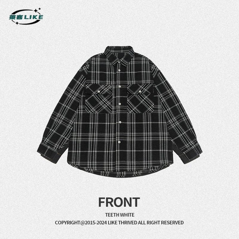 厂家直销男士宽松牛仔外套，春秋季休闲风格，耐磨多口袋设计