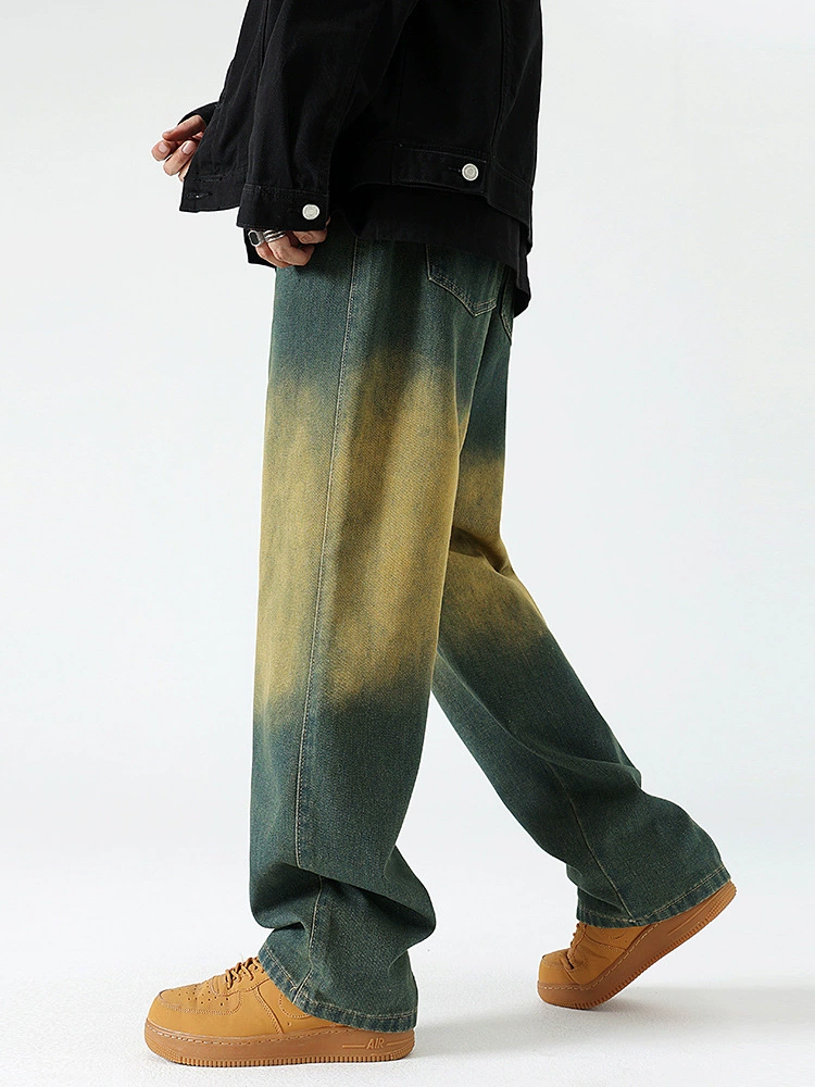 厂家直销男士修身复古风牛仔裤，四季休闲款，经典水洗长裤