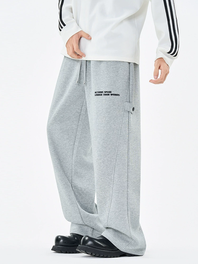 厂家直销男女休闲宽松牛仔裤，春秋高街款式，印花设计，免烫透气，潮流百搭长裤