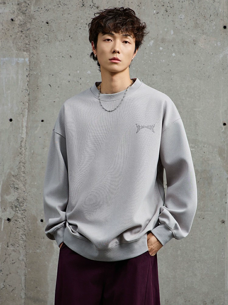 厂家直销男士印花宽松牛仔外套，秋冬休闲风格，免烫处理，日常必备