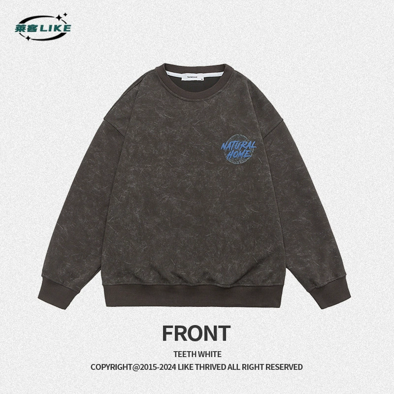 厂家直销男士宽松百搭印花牛仔外套，春秋日常、高街流行风格，数码印花潮流设计