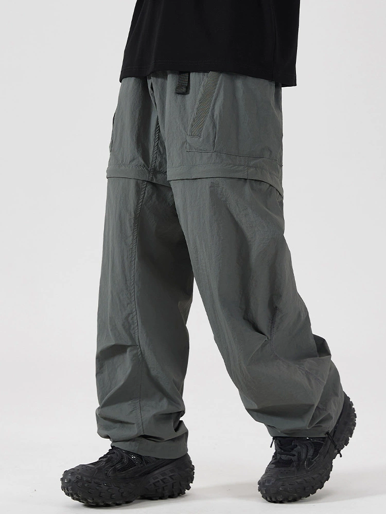 厂家直销青年男士防风防水休闲工装裤，薄款直筒型，夏季户外运动，多口袋设计