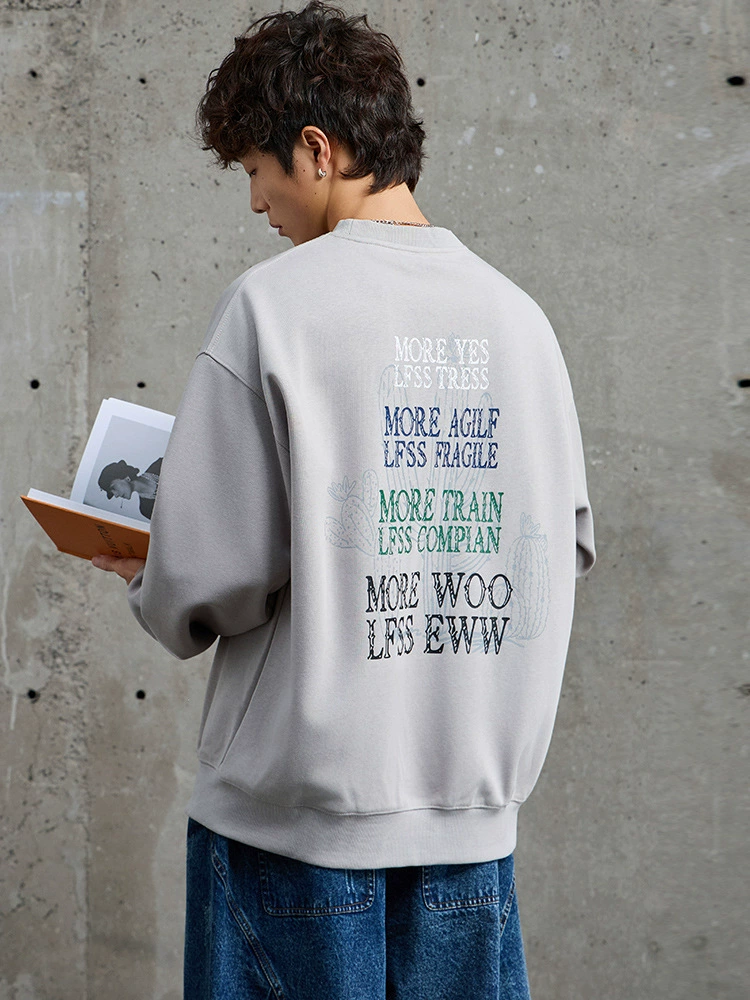 厂家直销男士宽松印花牛仔外套，春秋休闲风格，日常多口袋设计