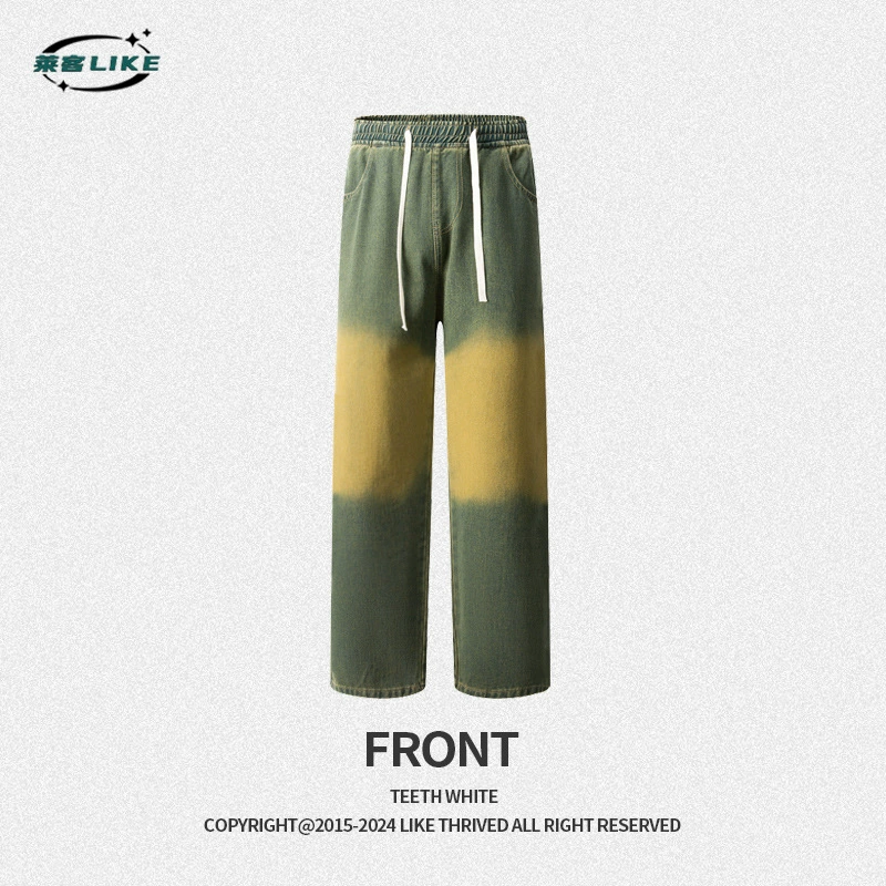 厂家直销男士修身复古风牛仔裤，四季休闲款，经典水洗长裤