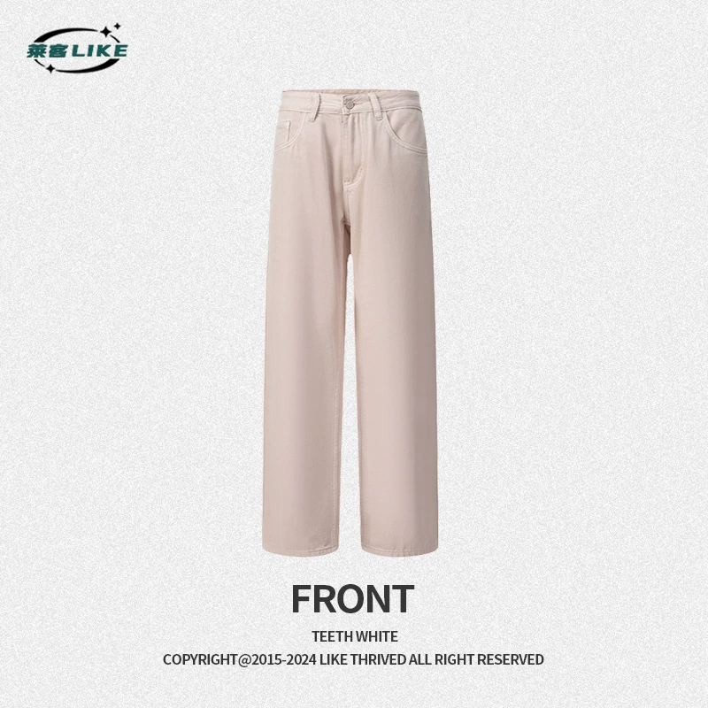 厂家直销青年修身直筒牛仔裤，四季潮流风格，纯棉无弹长裤，时尚多色选择