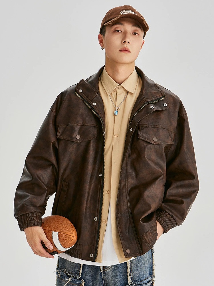 厂家直销男士宽松复古牛仔外套，春秋休闲风格，透气耐磨设计