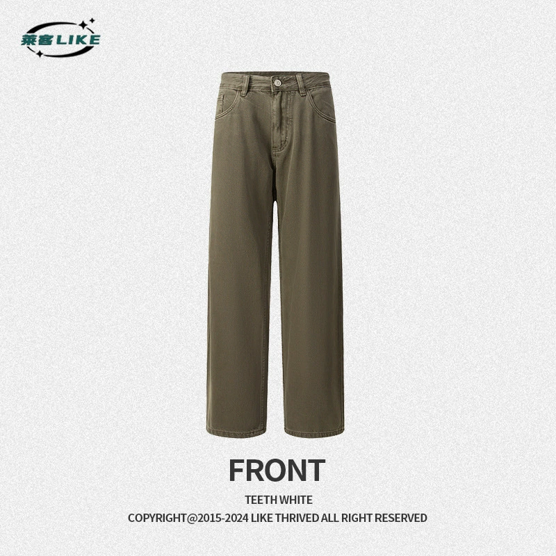 厂家直销青年修身直筒牛仔裤，四季潮流风格，纯棉无弹长裤，时尚多色选择