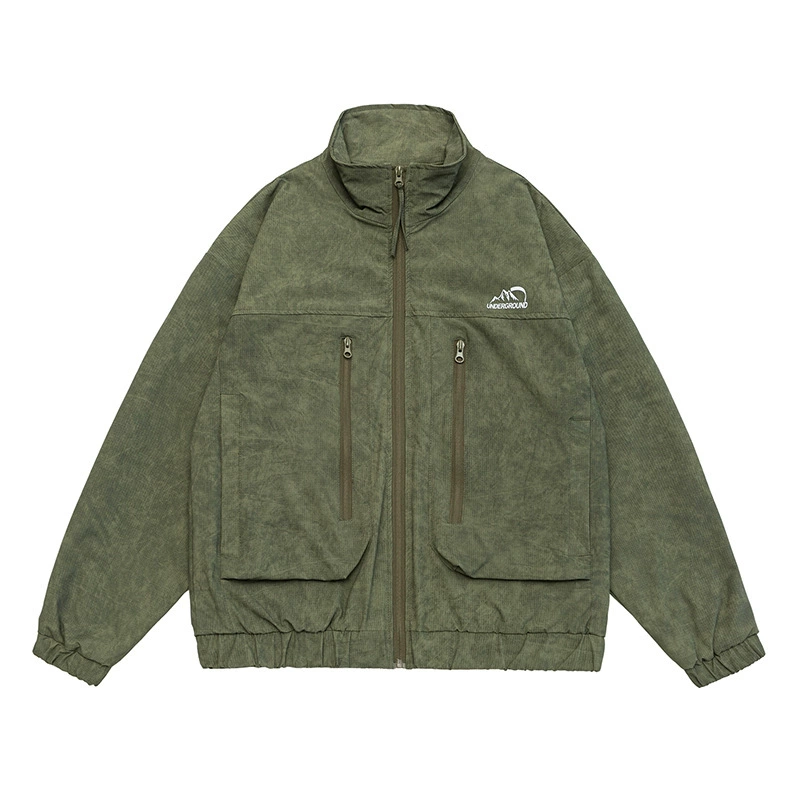 厂家直销男士宽松轻薄休闲牛仔外套,春秋季，多口袋、防风刺绣设计