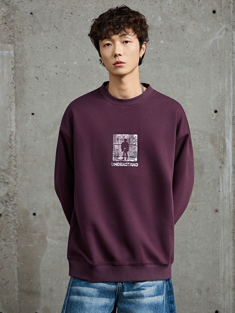 厂家直销男士潮牌宽松牛仔外套，印花设计，休闲风格，春秋款，多口袋功能