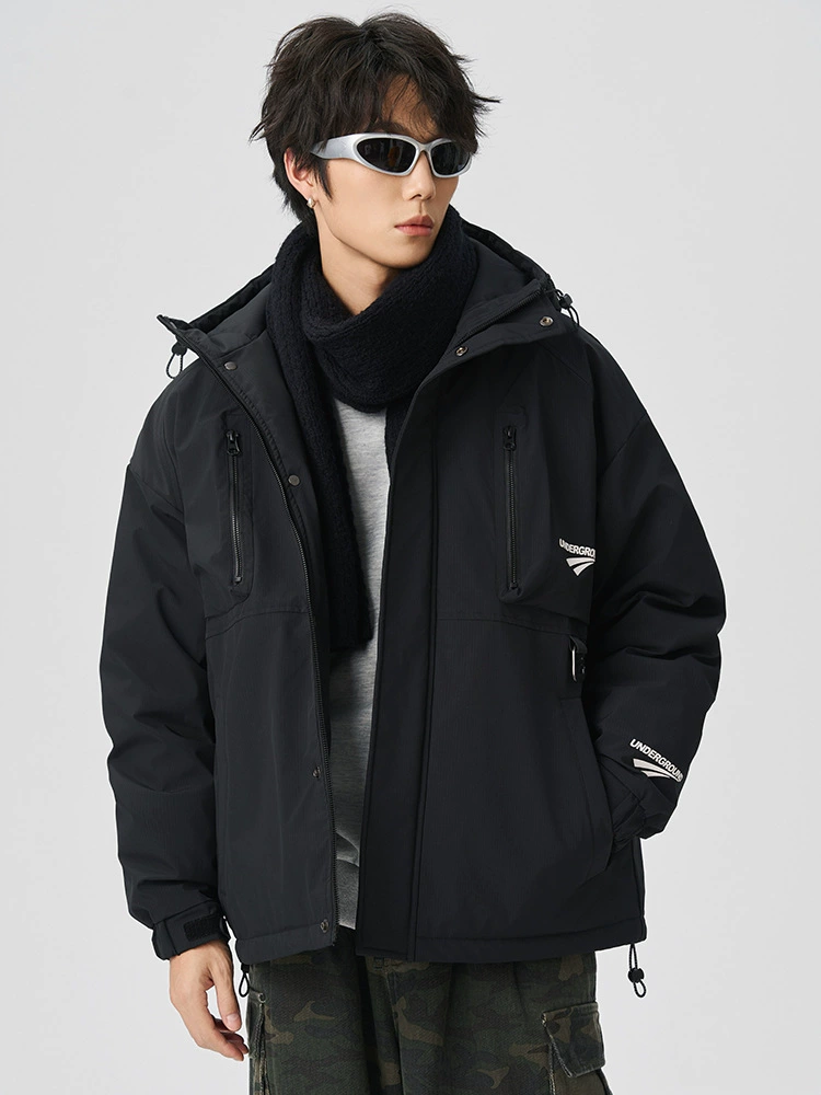 厂家直销男士宽松防寒防风牛仔外套，高街潮流，休闲风格，长款加厚设计