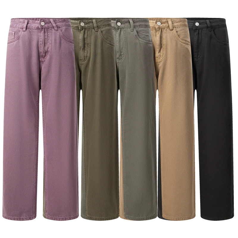 厂家直销青年修身直筒牛仔裤，四季潮流风格，纯棉无弹长裤，时尚多色选择