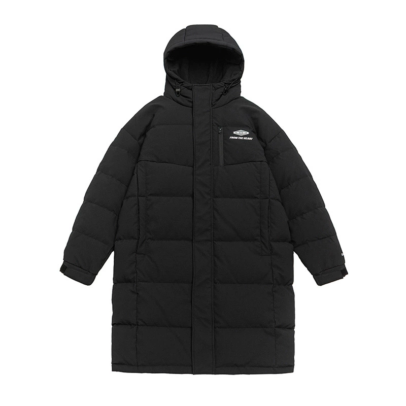 厂家直销男士加厚保暖羽绒服，宽松长款防寒外套，简约设计，冬季适用，多口袋防风功能