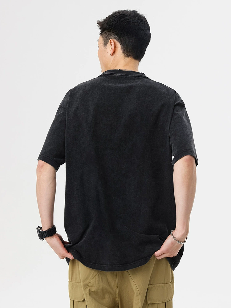 厂家直销男士夏款仿旧水洗牛仔外套，宽松版型，休闲风格，透气耐磨