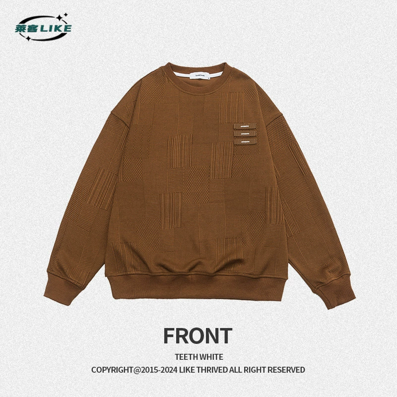 厂家直销男士宽松透气长袖休闲卫衣，春秋日常，高品质免烫处理