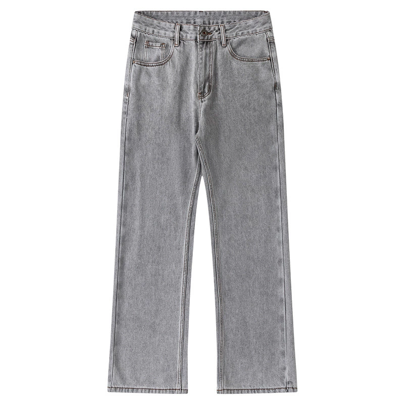 厂家直销男士宽松水洗仿旧牛仔裤，直筒版型，秋季休闲风格，百搭长裤设计