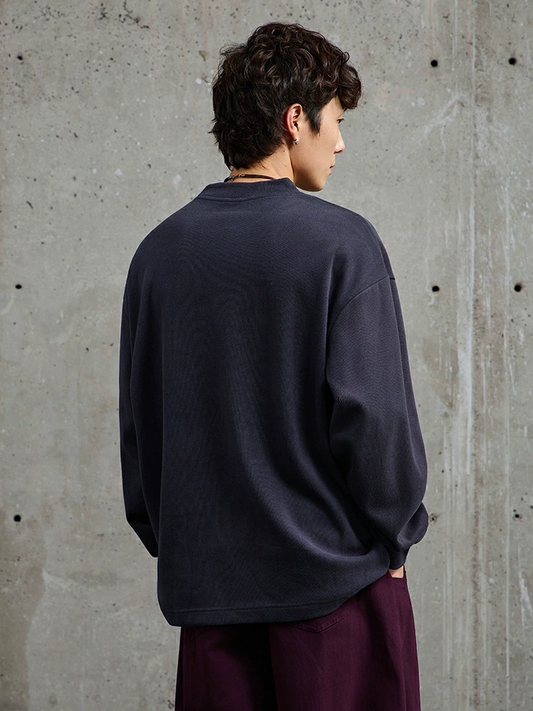 厂家直销男士宽松高品质纯色牛仔衬衫，春秋休闲风格，免烫透气设计