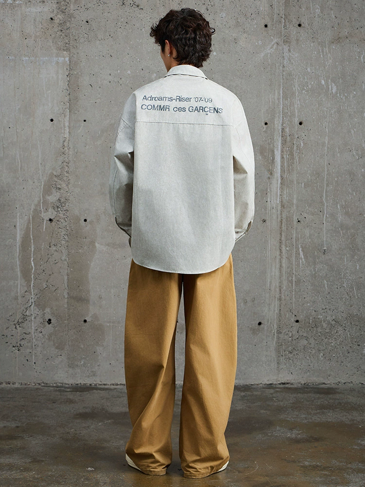 厂家直销男士宽松印花牛仔外套，春秋休闲风格，透气耐磨设计