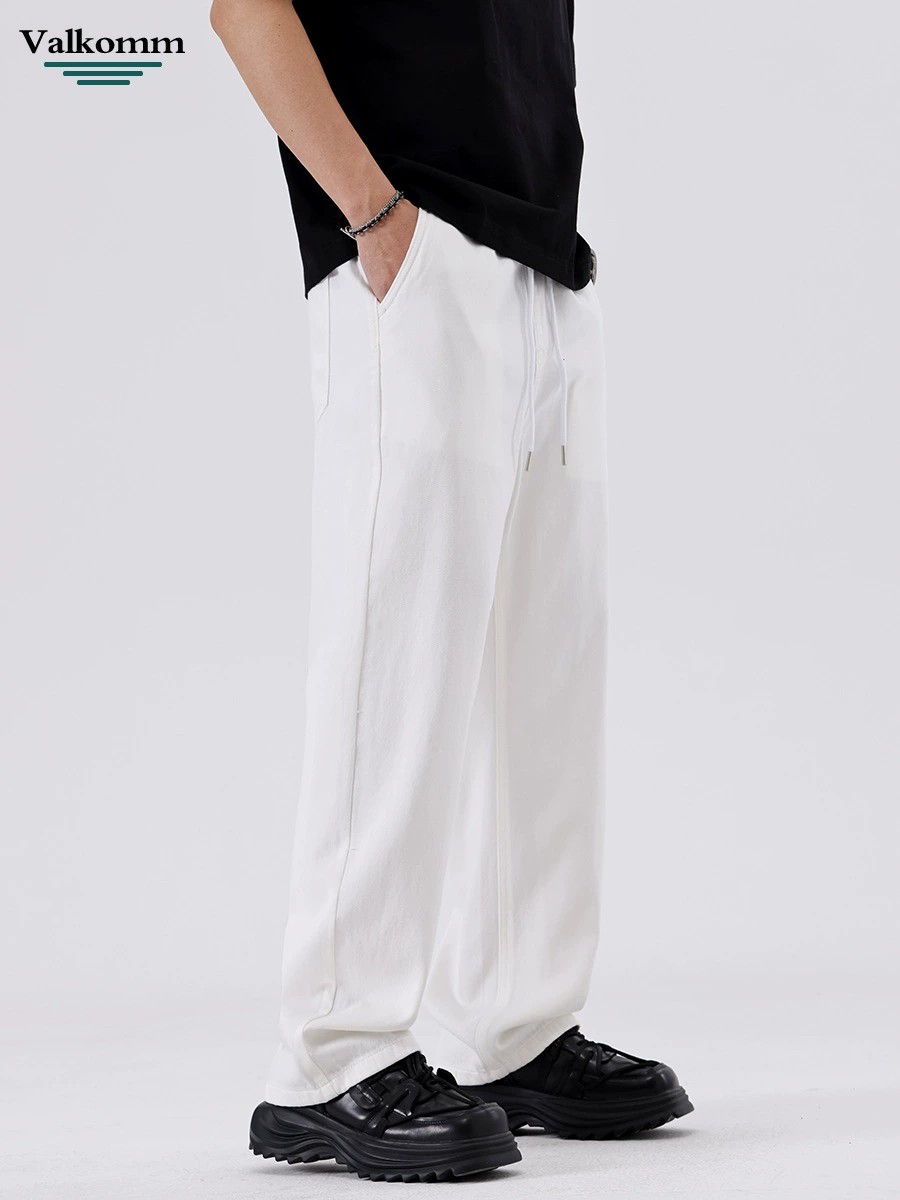 厂家直销男士宽松水洗牛仔长裤，休闲风格，青春潮流直筒牛仔裤