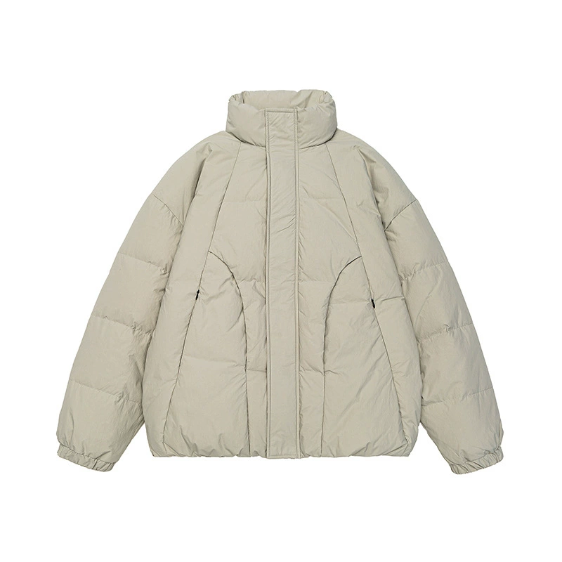 厂家直销青少年宽松加厚防风牛仔外套，冬季休闲，白鸭绒保暖面料