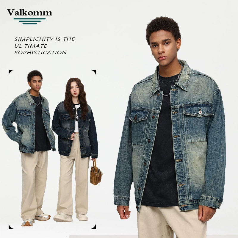 厂家直销青少年宽松牛仔外套，时尚百搭加绒加厚，冬季休闲风格，耐磨免烫处理