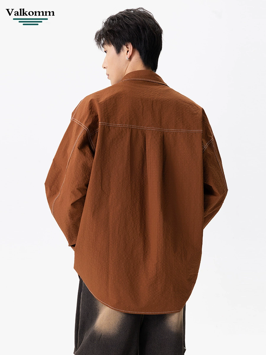 厂家直销男士透气刺绣宽松牛仔外套，春秋休闲薄款高街风格