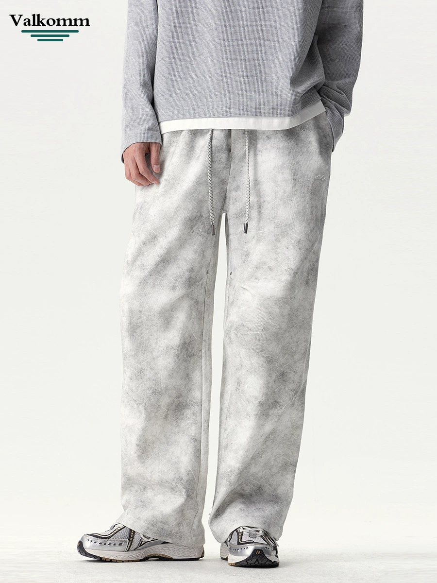 厂家直销男士宽松褶皱设计牛仔裤，休闲时尚直筒，春秋季，多口袋耐磨