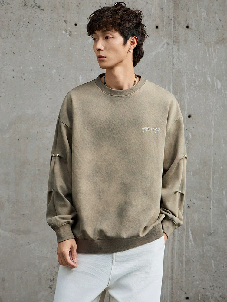 厂家直销男士宽松刺绣牛仔外套，秋季日常休闲，高品质扎染设计