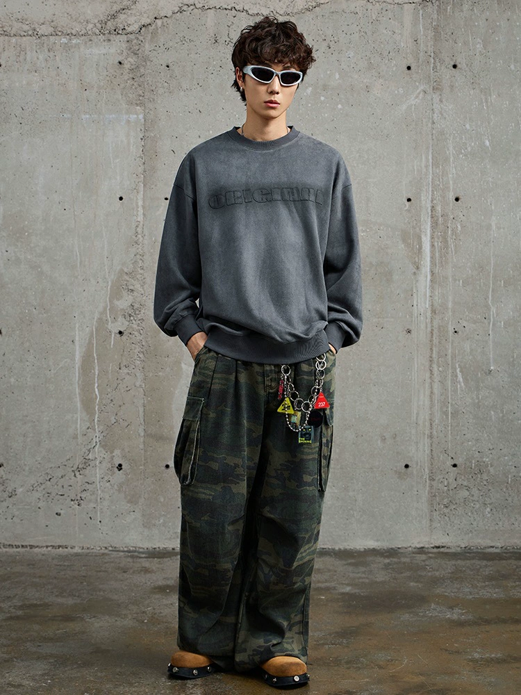 厂家直销男士宽松修身水洗做旧字母印花牛仔外套，春秋休闲，潮流风格