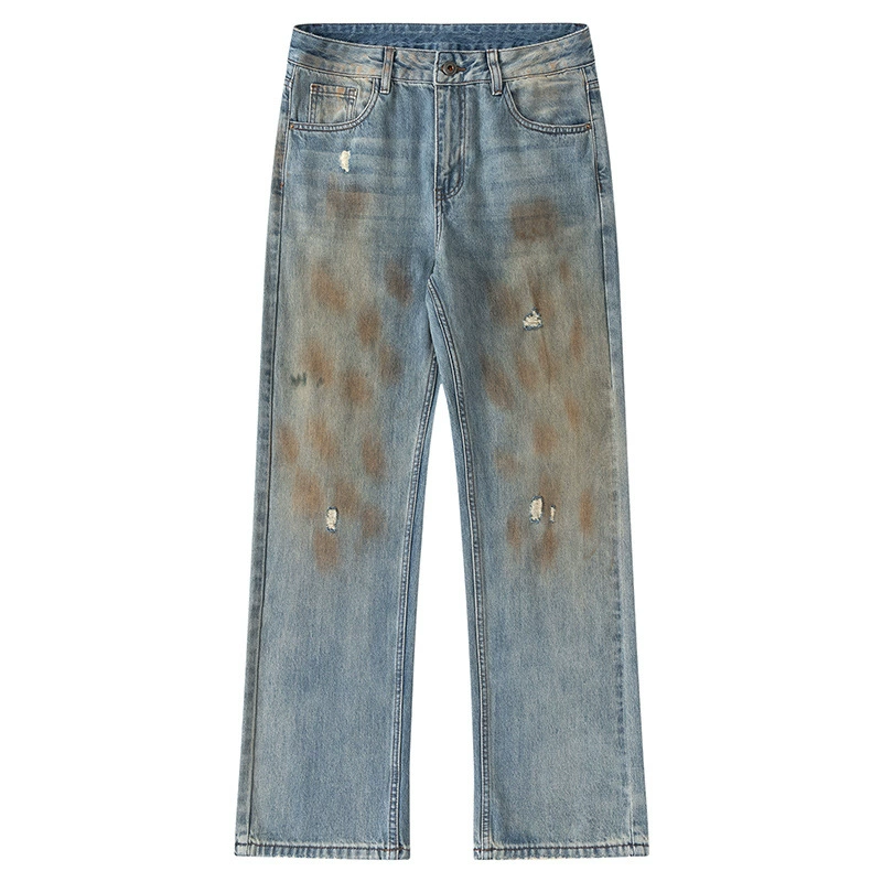 厂家直销青少年水洗微宽松时尚牛仔裤，春秋休闲，免烫处理直筒设计