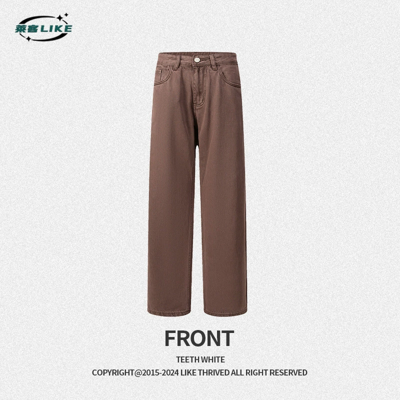 厂家直销青年修身直筒牛仔裤，四季潮流风格，纯棉无弹长裤，时尚多色选择