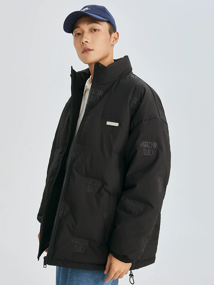 厂家直销男士宽松加厚防风防寒牛仔外套，冬季运动风格，多口袋设计