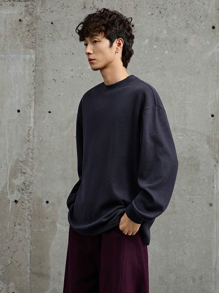 厂家直销男士宽松高品质纯色牛仔衬衫，春秋休闲风格，免烫透气设计