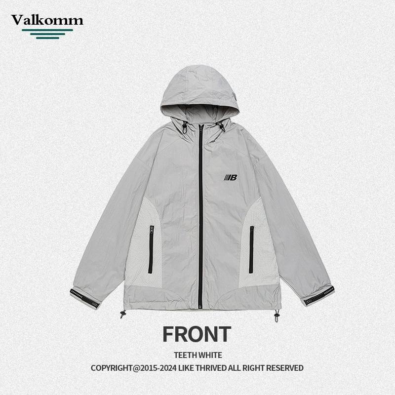 厂家直销男士宽松拼色牛仔外套，防风防水休闲款，春秋季，轻薄透气