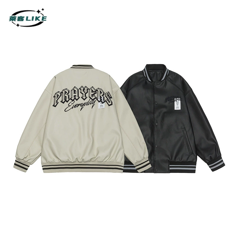 厂家直销青年男士宽松刺绣牛仔外套，春秋休闲风格，时尚街头款