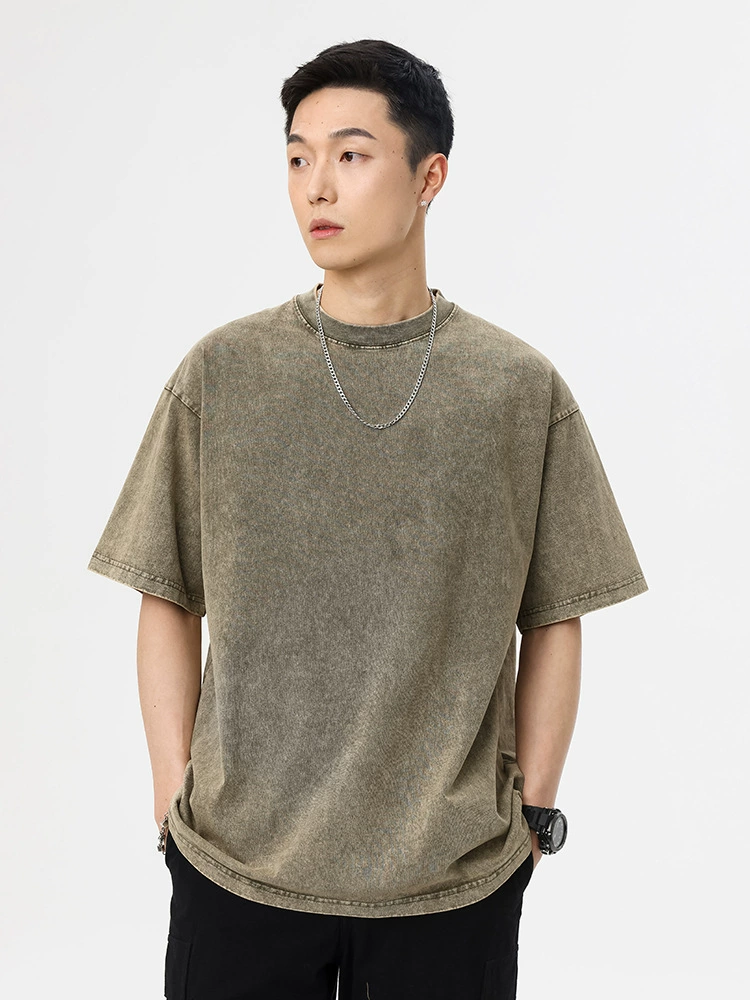 厂家直销男士夏款仿旧水洗牛仔外套，宽松版型，休闲风格，透气耐磨