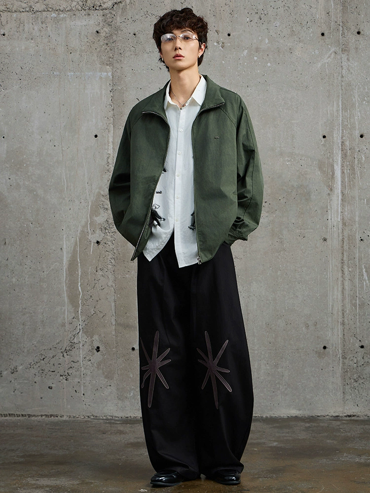 厂家直销男士透气防风印花宽松牛仔外套，春秋休闲，耐磨吸湿排汗