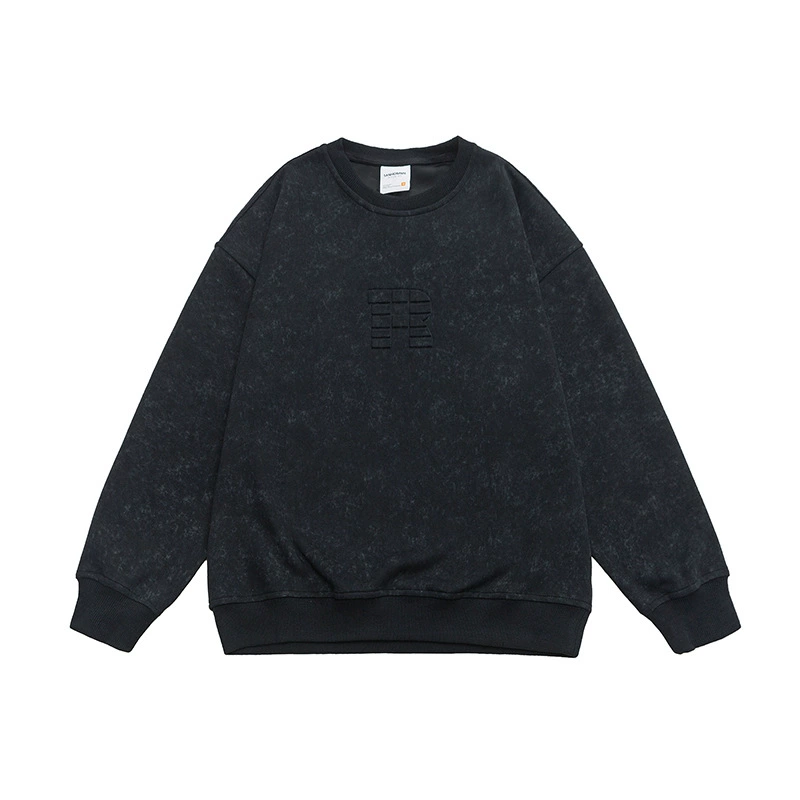 厂家直销男士宽松印花字母健身卫衣，休闲风格，适合春秋季节，优质棉类混纺材质