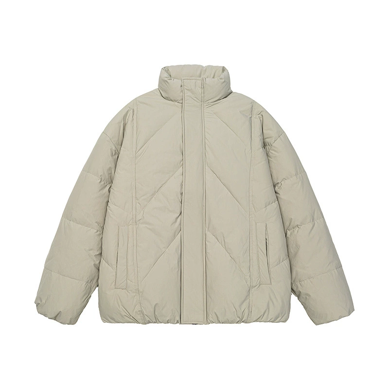 厂家直销青年加厚保暖简约风牛仔外套，适合冬季休闲，白鸭绒防风设计