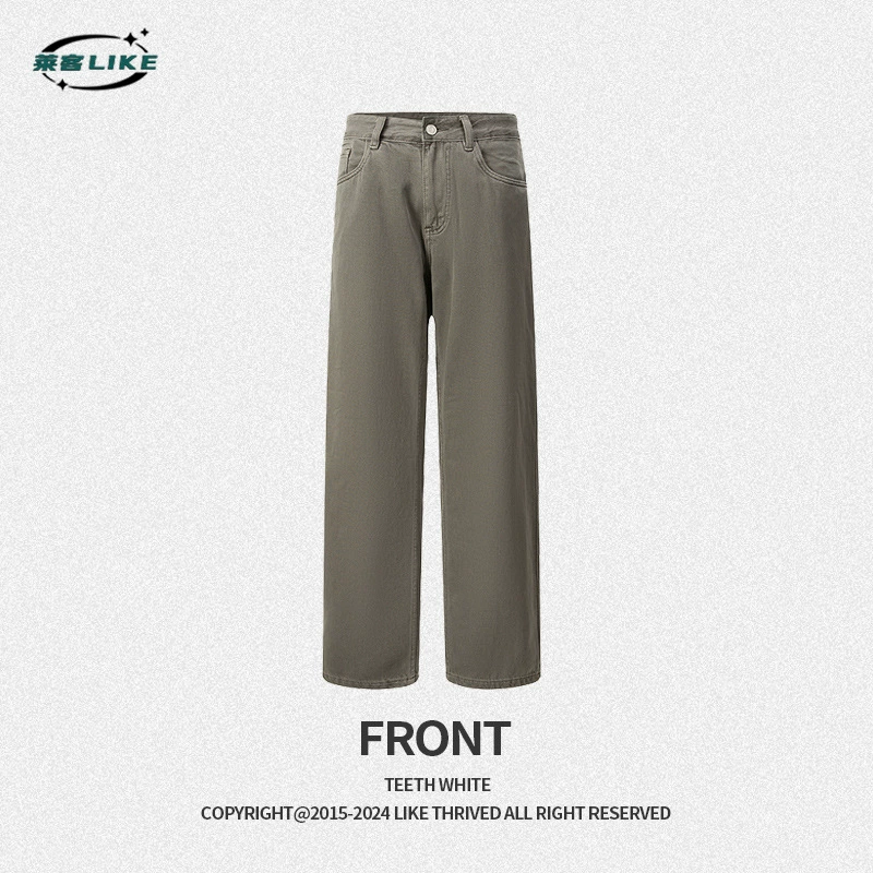 厂家直销青年修身直筒牛仔裤，四季潮流风格，纯棉无弹长裤，时尚多色选择