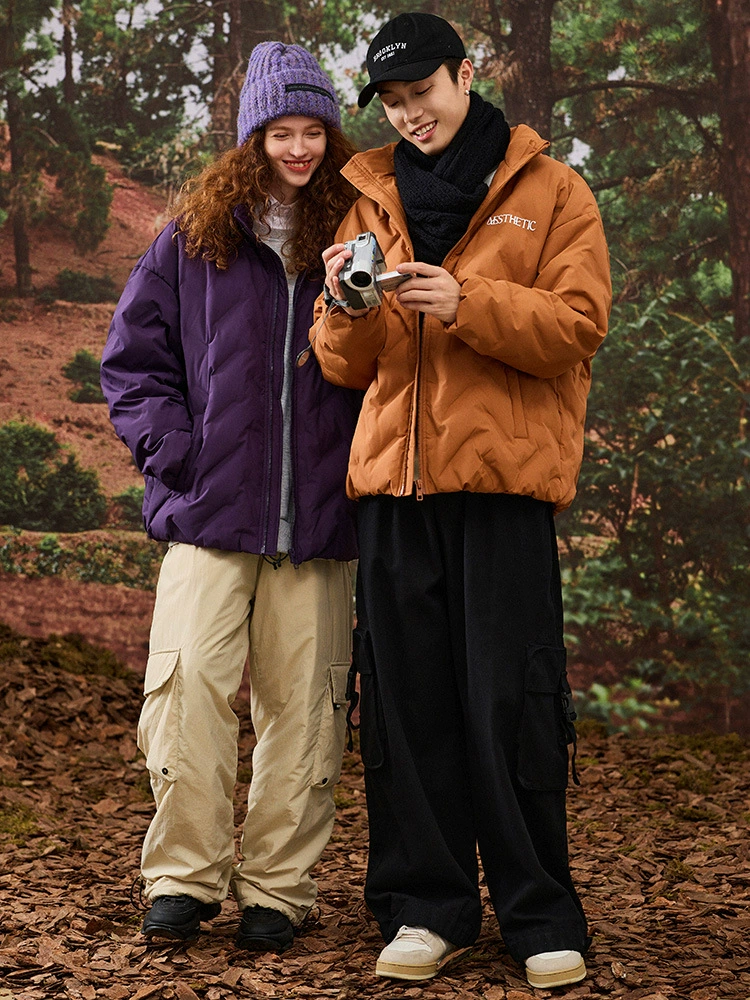 厂家直销青少年加厚防风保暖牛仔外套，宽松型，冬季休闲风格，简约纯色设计