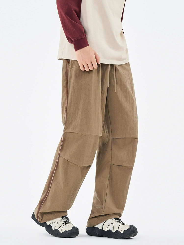 厂家直销男士宽松透气加厚阔腿牛仔裤，四季休闲，拼色设计耐磨防风