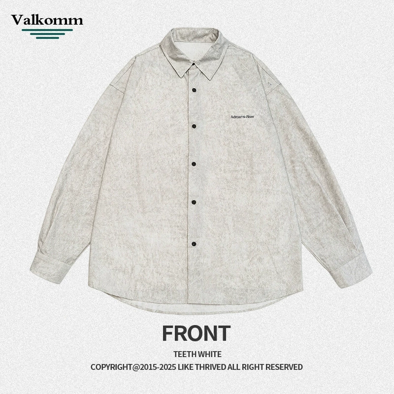 厂家直销男士宽松印花牛仔外套，春秋休闲风格，透气耐磨设计